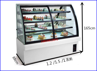 福建烘焙坊保鲜柜 烘焙食品冷藏展示柜 欧式弧形蛋糕柜